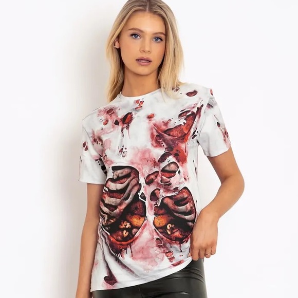 Blackmilk “ZOMBIE GUTS BFT” Size Medium M NWT Blood - Picture 7 of 16